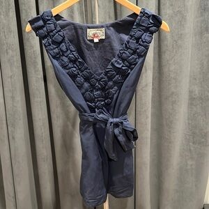 Baraschi sleeveless top with bows and tie waist